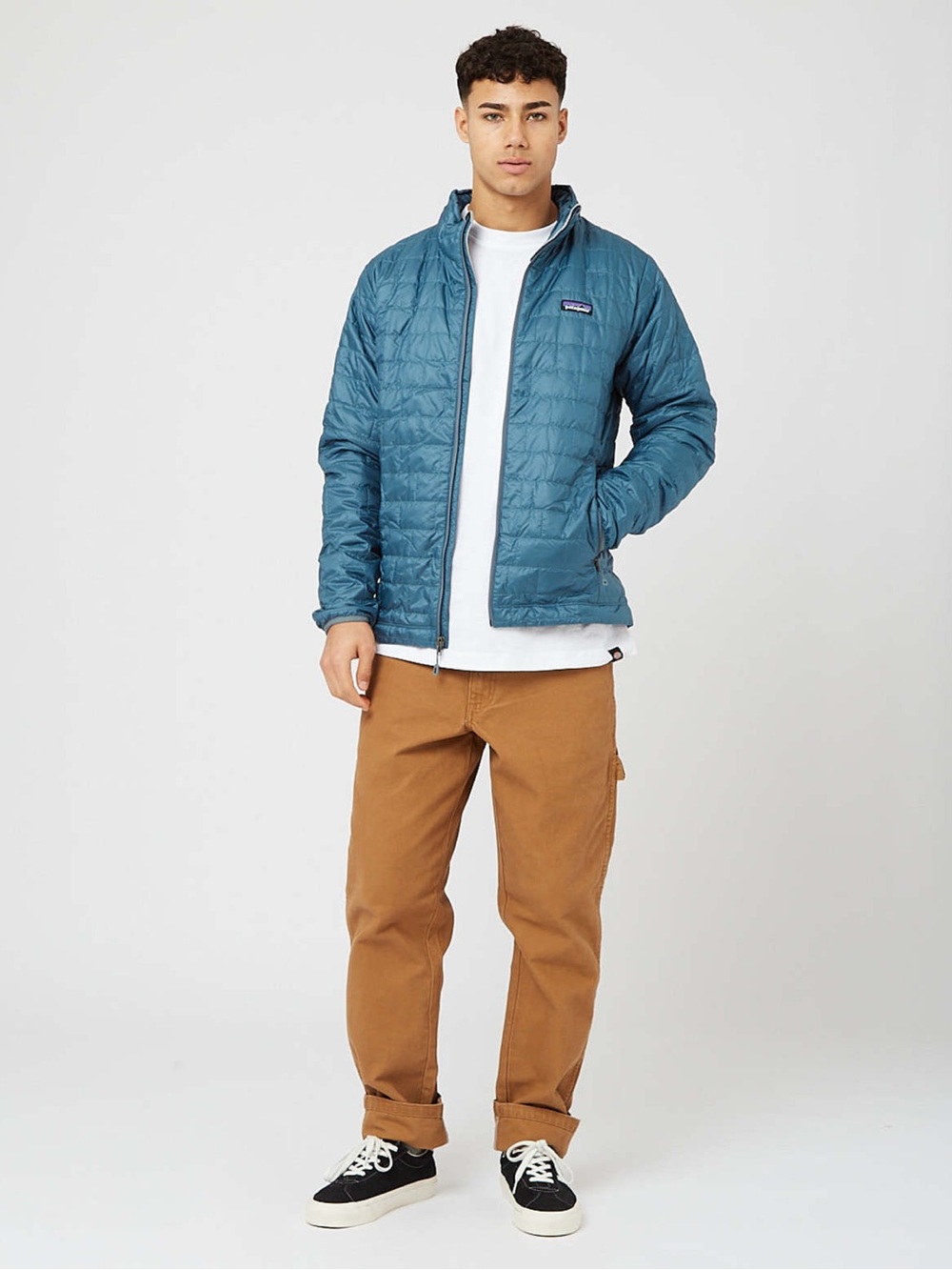 Patagonia Men's Nano Puff Jacket Abalone Blue Sz M Men’s 
(Ago A-2)
